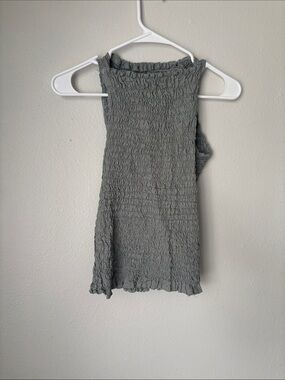 Rouched Top in Muted Blue